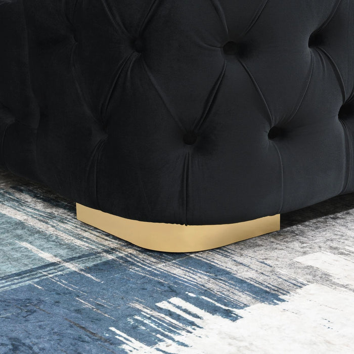 B540 Black Velvet Bed With Fireplace-Tv Mount-Bluetooth Speaker-Usb